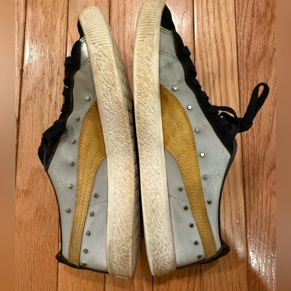 Puma Godzilla Men’s Black and Gold Sneakers WELL WORN see pics Size 8